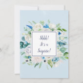 クラシック白い花驚きのパーティー 招待状 (裏面)