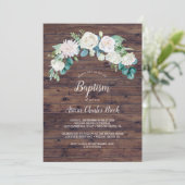 クラシック白い花 |バプテ素朴ィス 招待状 (スタンド正面)