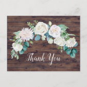 クラシック白い花 |素朴ありがとうはがき ポストカード (正面)