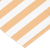 クラシック白と薄いオレンジストライプ色 テーブルクロス (アングル)