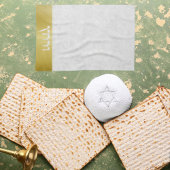 クラシック白と金ゴールドへブル越し海ダー キッチンタオル