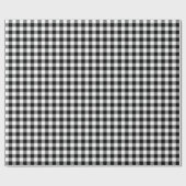 クラシック白と黒のバッファローのプレイド ラッピングペーパー (フラット)