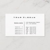 クラシック白カスタムQRコードプロフェッショナルクラス 名刺 (裏面)