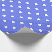 クラシック白カッコいいと青の水玉模様 ラッピングペーパー (角)