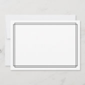 クラシック白シンプルエレガントフレーム結婚ズ 招待状 (裏面)