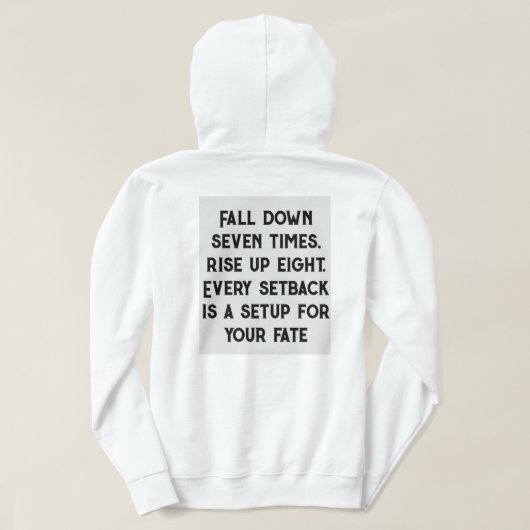 クラシック白ハディ:時代を超えた心地よい パーカ (デザイン裏面)