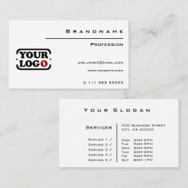 クラシック白ロカスタムゴテンプレートプロフェッショナル 名刺