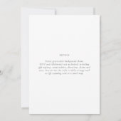 クラシック白文字のみ結婚またはその他のイベント 招待状 (裏面)
