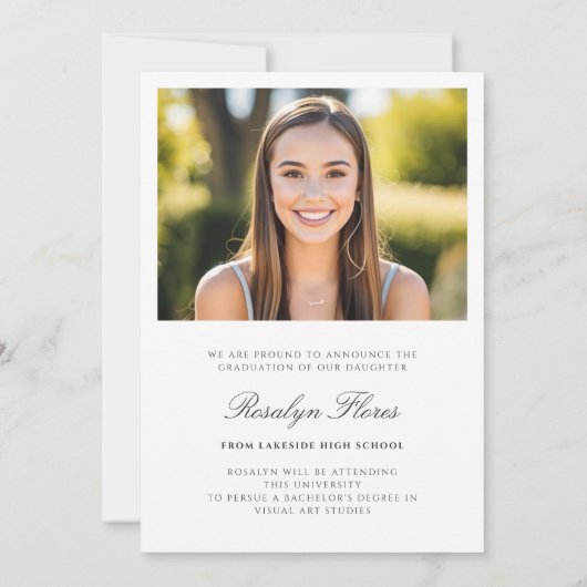 クラシック白書卒業 案内状 (裏面)