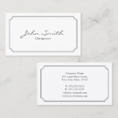 クラシック白枠カイロプラクター名刺 名刺 (正面/裏面)