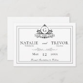 クラシック白結婚色 セーブザデート (正面/裏面)