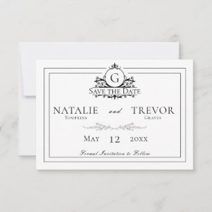 クラシック白結婚色 セーブザデート