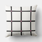 クラシック白黒の格子模様 クッション (裏面)