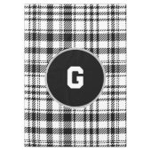 クラシック白黒の格子縞 テーブルクロス (正面)