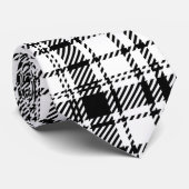 クラシック白黒の格子縞 ネクタイ (ロール)