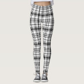 クラシック白黒の格子縞 レギンス (正面)