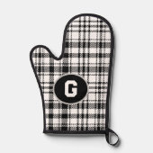クラシック白黒の格子縞 鍋つかみ (正面)