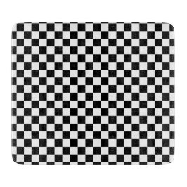 クラシック白黒の正方形パターン カッティングボード