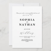 クラシック白黒の結婚式の招待 招待状 (正面)