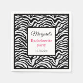 クラシック白黒の花嫁 スタンダードカクテルナプキン (正面)