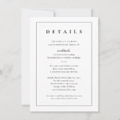 クラシック白黒の詳細エンク結婚ロージャ 招待状 (正面)