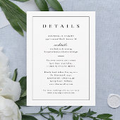 クラシック白黒の詳細エンク結婚ロージャ 招待状