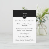 クラシック白黒ウェディングレセプションメニュー メニュー (スタンド正面)