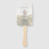 クラシック白黒エレガントな結婚式プログラム ハンドファン (正面)