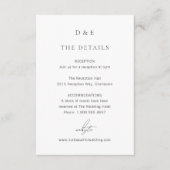 クラシック白黒エレガントな結婚式 エンクロージャーカード (正面)