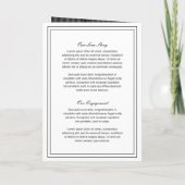 クラシック白黒エレガントな結婚式 招待状 (裏面)