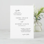 クラシック白黒エレガントな結婚式 招待状 (スタンド正面)