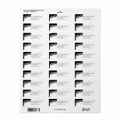 クラシック白黒オートバイのロゴカスタムラベル ラベル (フルシート)