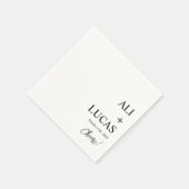 クラシック白黒カクテル結婚ナプキン スタンダードカクテルナプキン (角)