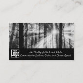 クラシック白黒カスタム画像 名刺 (裏面)