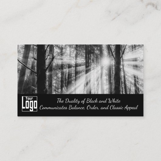 クラシック白黒カスタム画像 名刺 (裏面)