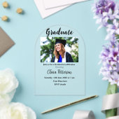 クラシック白黒クラスadd year scho卒業 アクリル招待状 (インサイチュ (ウェディング))