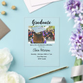 クラシック白黒クラスadd year scho卒業 アクリル招待状 (インサイチュ (ウェディング))