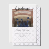 クラシック白黒クラスadd year scho卒業 ベラム紙招待状 (オフセット (招待状))