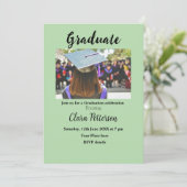 クラシック白黒クラスadd year scho卒業 案内状 (スタンド正面)