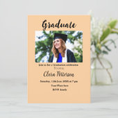 クラシック白黒クラスadd year scho卒業 案内状 (スタンド正面)