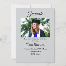 クラシック白黒クラスadd year scho卒業 案内状