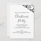 クラシック白黒クリスマスパーティー 招待状 (正面)