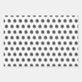 クラシック白黒クリスマスホリデー ラッピングペーパーシート (正面3)