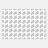 クラシック白黒クリスマスホリデー ラッピングペーパーシート (正面2)