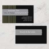 クラシック白黒グ男らしレー 名刺 (正面/裏面)