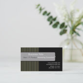 クラシック白黒グ男らしレー 名刺 (スタンド正面)