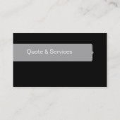 クラシック白黒グ男らしレー 名刺 (裏面)