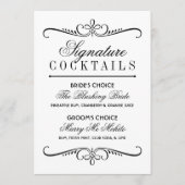 クラシック白黒シグネチャーカクテル記号 (正面)