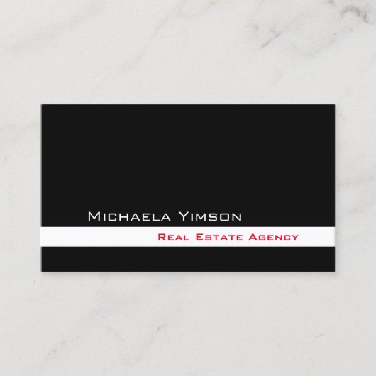 クラシック白黒シンプルプロフェッショナル 名刺 (正面)