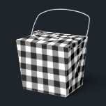 クラシック白黒ジンガム模様 フェイバーボックス<br><div class="desc">白クラシックと黒のギンガムパターンの好意ボックス。</div>